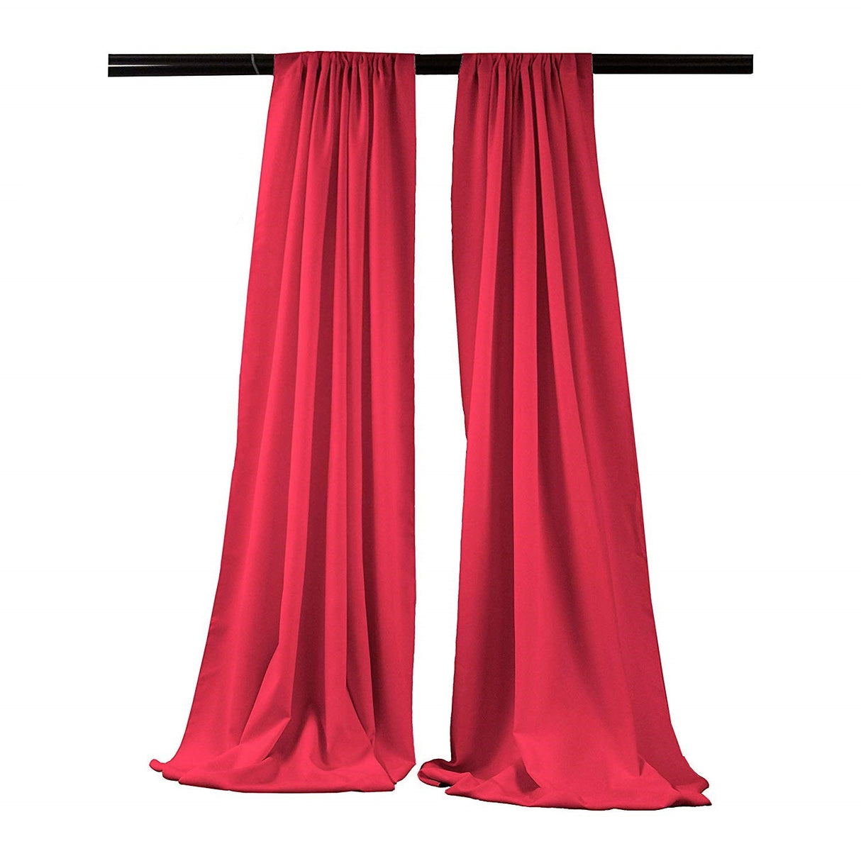 Polyester Poplin Fabric - Backdrop Drape Curtain Panel, Room Divider, 5 Feet Wide X 7 Feet High (1 Pair)