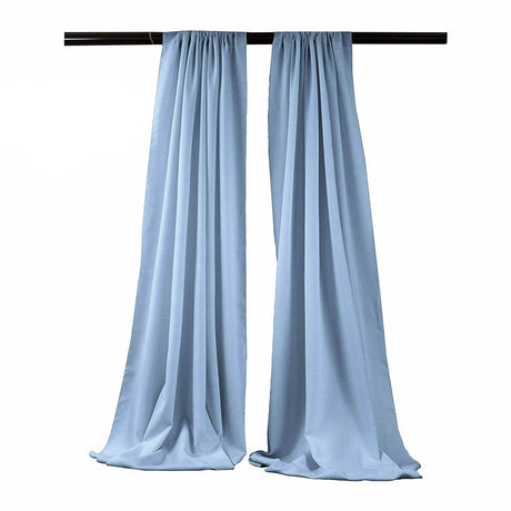 Polyester Poplin Fabric - Backdrop Drape Curtain Panel, Room Divider, 5 Feet Wide x 8 Feet High, 1 Pair