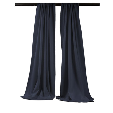 Polyester Poplin Fabric - Backdrop Drape Curtain Panel, Room Divider, 5 Feet Wide x 8 Feet High, 1 Pair