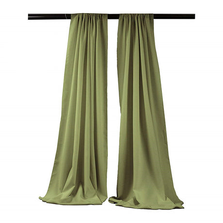 Polyester Poplin Fabric - Backdrop Drape Curtain Panel, Room Divider, 5 Feet Wide x 8 Feet High, 1 Pair