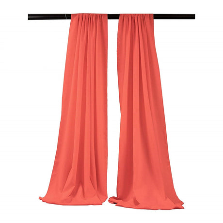 Polyester Poplin Fabric - Backdrop Drape Curtain Panel, Room Divider, 5 Feet Wide x 8 Feet High, 1 Pair