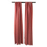 Buffalo Checkered Country Plaid Gingham Polyester Fabric - White & Black, 5 Feet Wide x 9 Feet High (1 Pair)