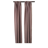 Buffalo Checkered Country Plaid Gingham Polyester Fabric - White & Black, 5 Feet Wide x 9 Feet High (1 Pair)