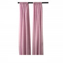 Buffalo Checkered Country Plaid Gingham Polyester Fabric - White & Black, 5 Feet Wide x 9 Feet High (1 Pair)