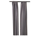 Buffalo Checkered Country Plaid Gingham Polyester Fabric - White & Black, 5 Feet Wide x 9 Feet High (1 Pair)
