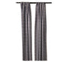 Buffalo Checkered Country Plaid Gingham Polyester Fabric - White & Black, 5 Feet Wide x 9 Feet High (1 Pair)