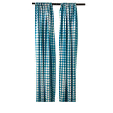 Buffalo Checkered Country Plaid Gingham Polyester Fabric - White & Black, 5 Feet Wide x 9 Feet High (1 Pair)
