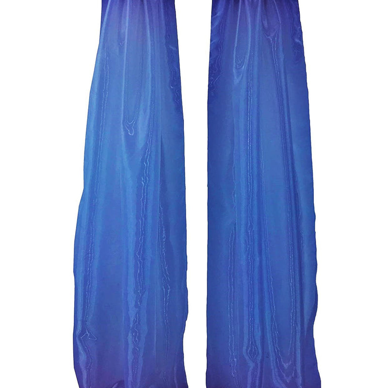 Polyester Sheer Mirror Organza Fabric - Backdrop Drape Curtain Panels, Room Divider, 5' Width X 9' Height (1 Pair)