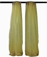 Polyester Sheer Mirror Organza Fabric - Backdrop Drape Curtain Panels, Room Divider, 5' Width X 9' Height (1 Pair)