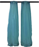 Polyester Sheer Mirror Organza Fabric - Backdrop Drape Curtain Panels, Room Divider, 5' Width X 9' Height (1 Pair)
