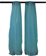 Polyester Sheer Mirror Organza Fabric - Backdrop Drape Curtain Panels, Room Divider, 5' Width X 9' Height (1 Pair)