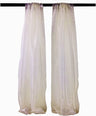Polyester Sheer Mirror Organza Fabric - Backdrop Drape Curtain Panels, Room Divider, 5' Width X 9' Height (1 Pair)