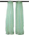 Polyester Sheer Mirror Organza Fabric - Backdrop Drape Curtain Panels, Room Divider, 5' Width X 9' Height (1 Pair)