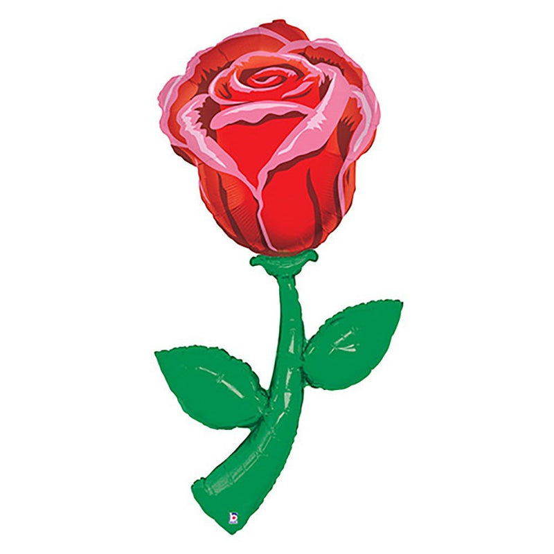 Rose Foil Balloon 5 Foot Red
