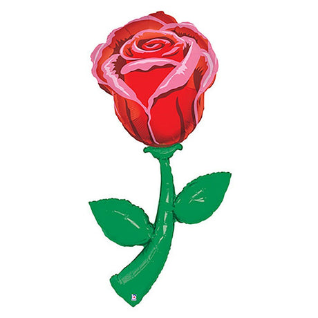 Rose Foil Balloon 5 Foot Red