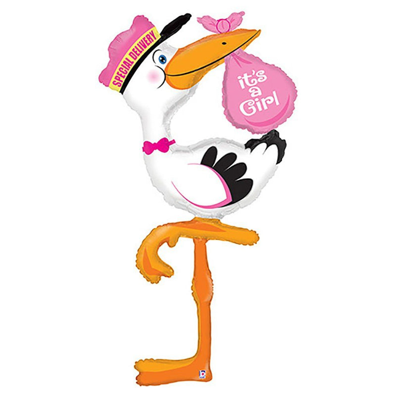 Girls Stork Foil Balloon