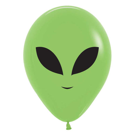 Latex Balloons 5 Inch Alien Deluxe Key Lime Green