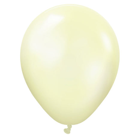 Latex Balloons 5 Inch Kalisan Metallic Pearl Lemon