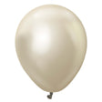 Latex Balloons 5 Inch Kalisan Mirror White Gold