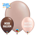 Latex Balloons 5 Inch Chocolate Peach Double-Stuffing Kit