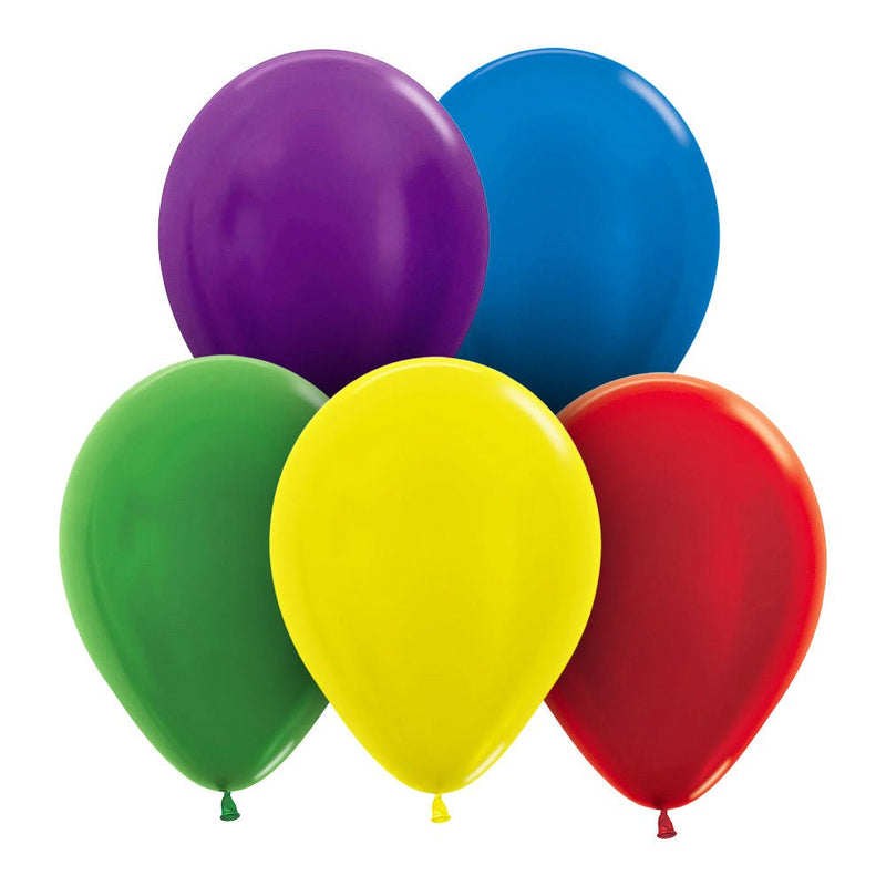 5 Inch Metallic Assortment Latex Balloons