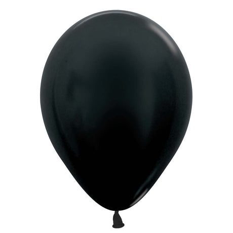 Latex Balloons 5 Inch Metallic Black