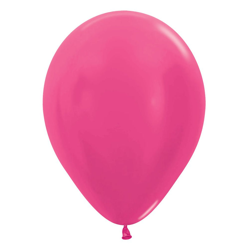 Latex Balloons 5 Inch Metallic Fuchsia