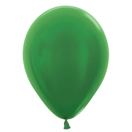 Latex Balloons 5 Inch Metallic Green
