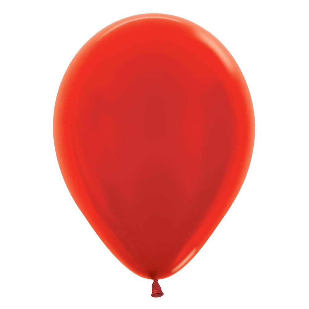 Latex Balloons 5 Inch Metallic Red