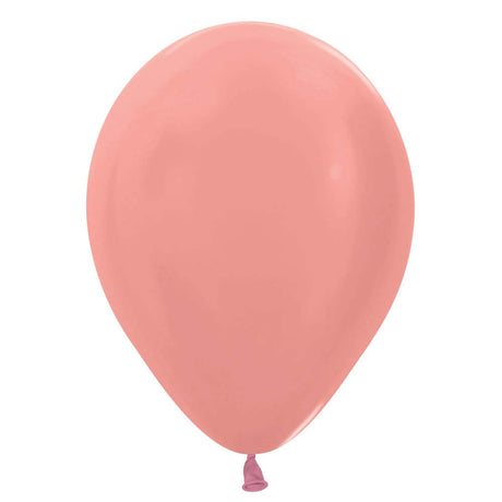 Latex Balloons 5 Inch Metallic Rose Gold