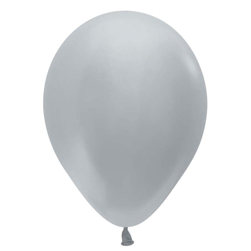 Latex Balloons 5 Inch Metallic Silver
