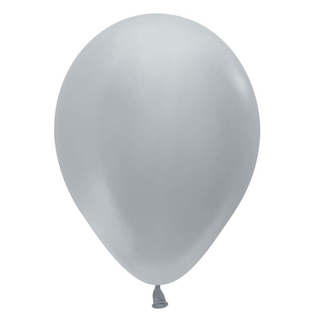 Latex Balloons 5 Inch Metallic Silver