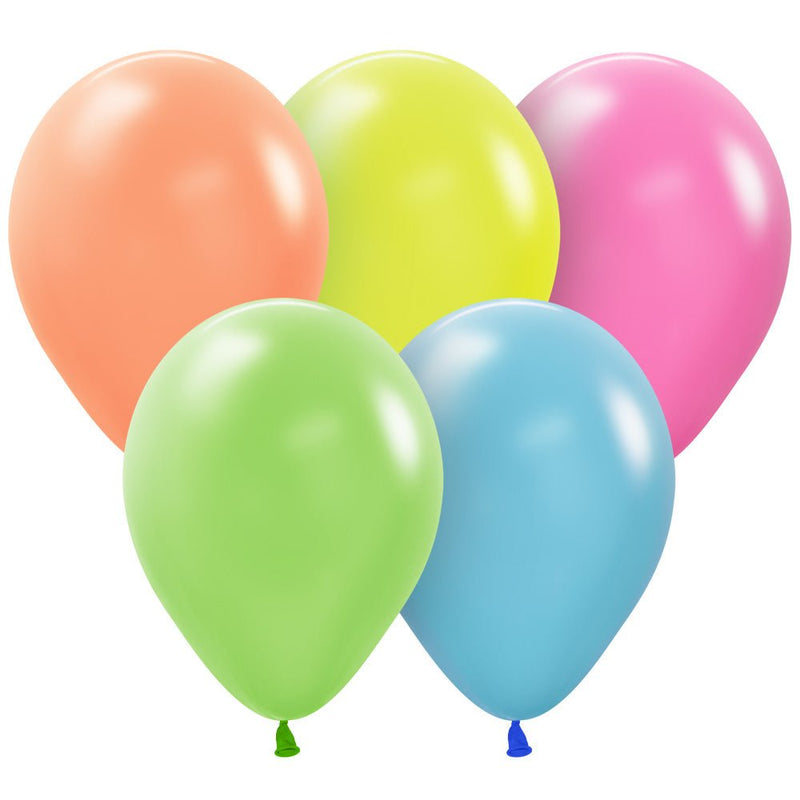 5 Inch Latex Balloons Neon Assortment