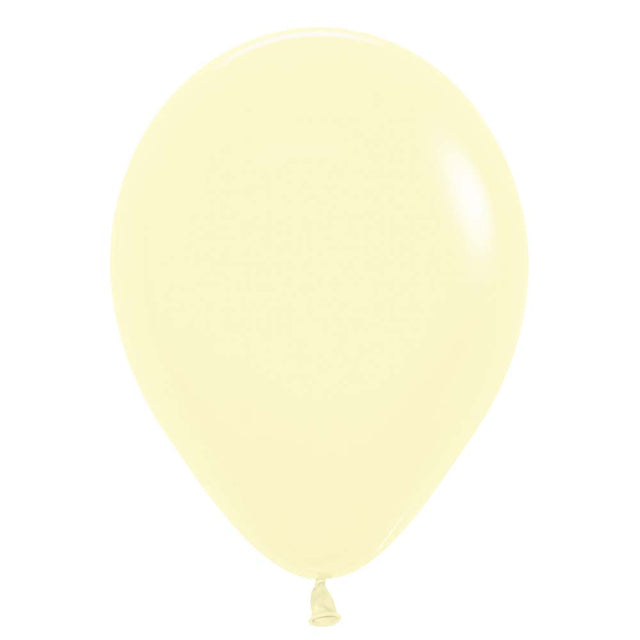 Latex Balloons 5 Inch Sempertex Pastel Matte Yellow
