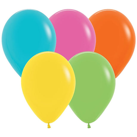 5 Inch Latex Balloons Tropical Assortment