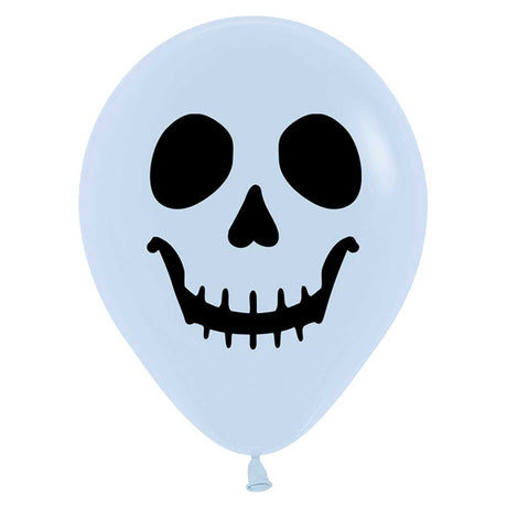 Latex Balloons Skull Face Fashion White