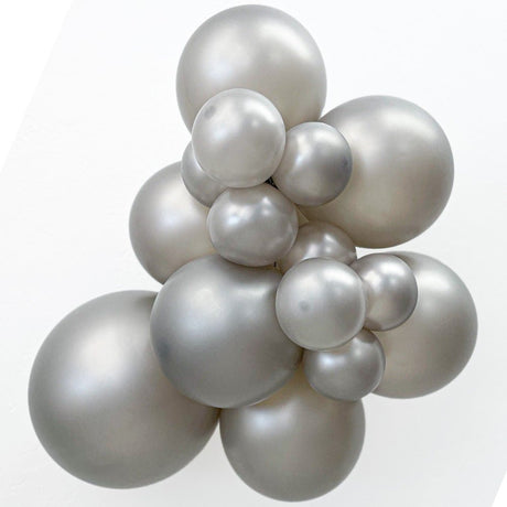 Latex Balloons 5 Inch TUFTEX Metallic Silver