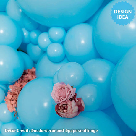 Latex Balloons 5 Inch TUFTEX Monet Pastel Blue