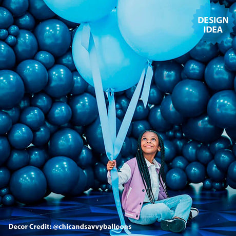 Latex Balloons 5 Inch Naval Blue