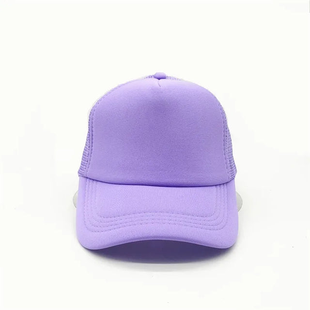 Trucker Hats Caps Fabric - Lilac, Adjustable Size (1 Piece)
