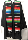 Authentic Mexican Serape Graduation Stole Sash Cotton Fabric - Assorted Stripe Pattern, 5" Wide X 76" Long (1 Piece)