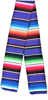 Authentic Mexican Serape Graduation Stole Sash Cotton Fabric - Assorted Stripe Pattern, 5" Wide X 76" Long (1 Piece)