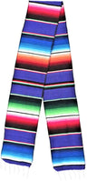 Authentic Mexican Serape Graduation Stole Sash Cotton Fabric - Assorted Stripe Pattern, 5" Wide X 76" Long (1 Piece)