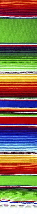 Authentic Mexican Serape Graduation Stole Sash Cotton Fabric - Assorted Stripe Pattern, 5" Wide X 76" Long (1 Piece)