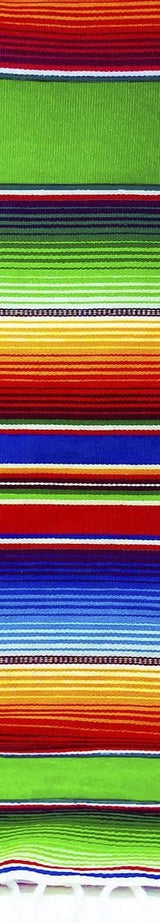 Authentic Mexican Serape Graduation Stole Sash Cotton Fabric - Assorted Stripe Pattern, 5" Wide X 76" Long (1 Piece)