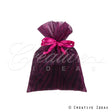 5"X 6.5" Organza Zebra Pouches - Sold By A Dozen Pieces ( 6 Pieces/Inner Pack) (Fuchsia/Black)