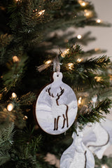 3” Plywood Silver Silhouette Animal Ornament
