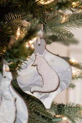 3” Plywood Silver Silhouette Animal Ornament