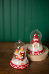6" Dolomite/Glass Candle/Church Ornament