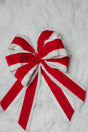 16" x 10” Velvet Ice Fur Double Bow Ornament